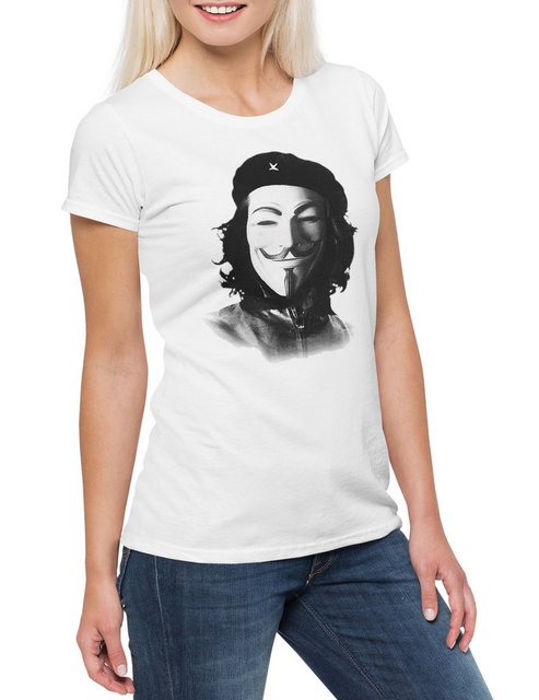 Urban Backwoods Print-Shirt Che Anonymous Guevara Damen T-Shirt Che Ernesto günstig online kaufen