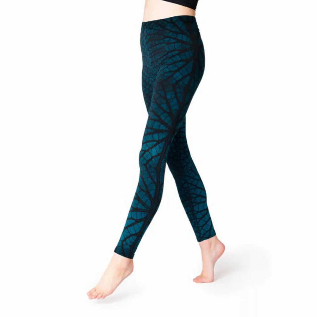 PANASIAM Leggings Unikat Batik Leggings modern mit Blattmuster elastische S günstig online kaufen