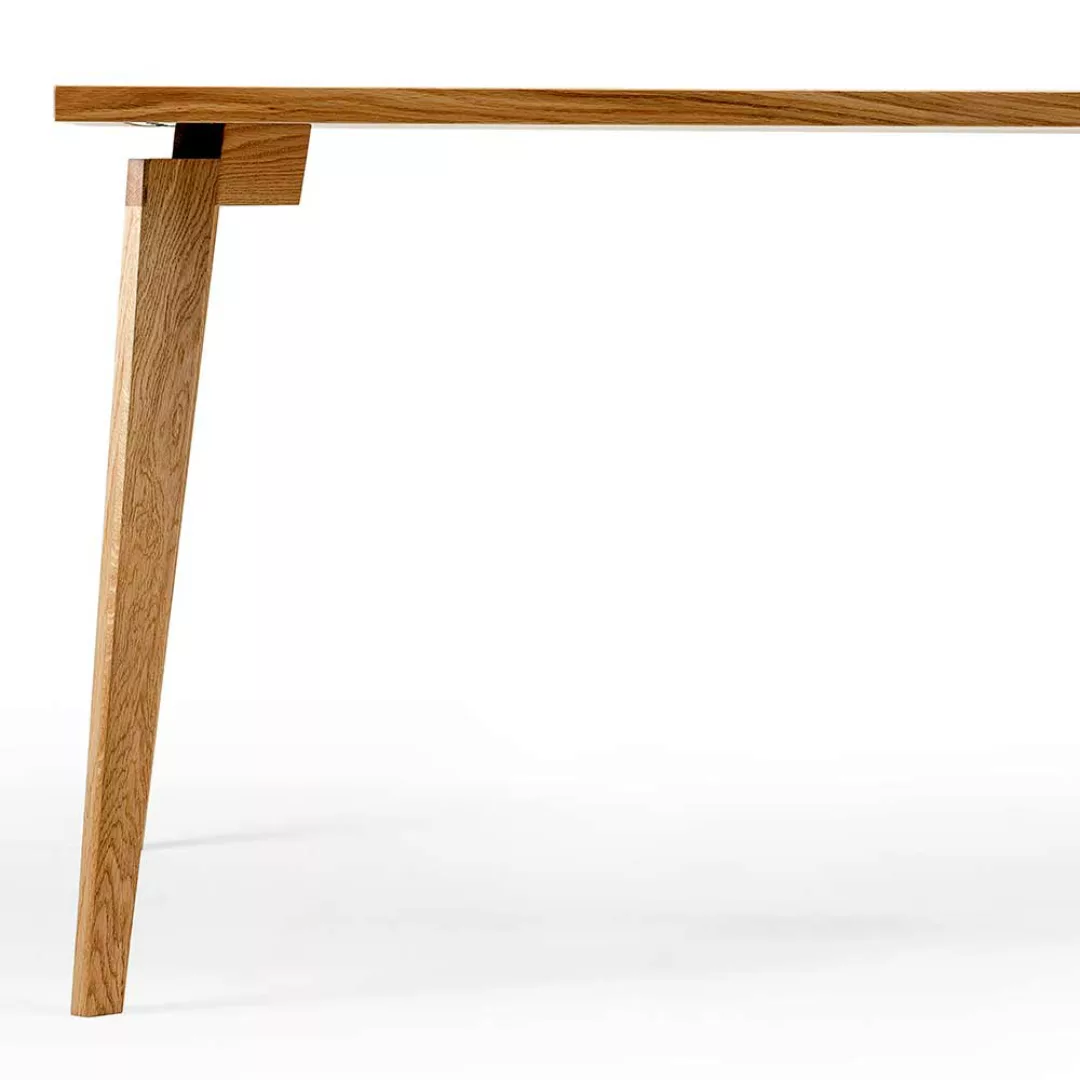Holztisch aus Eiche Massivholz 90 cm tief günstig online kaufen