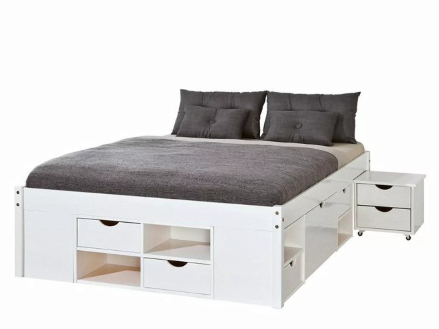 ebuy24 Bett Timm Bett 160x200 cm, weiss. (1-tlg) günstig online kaufen