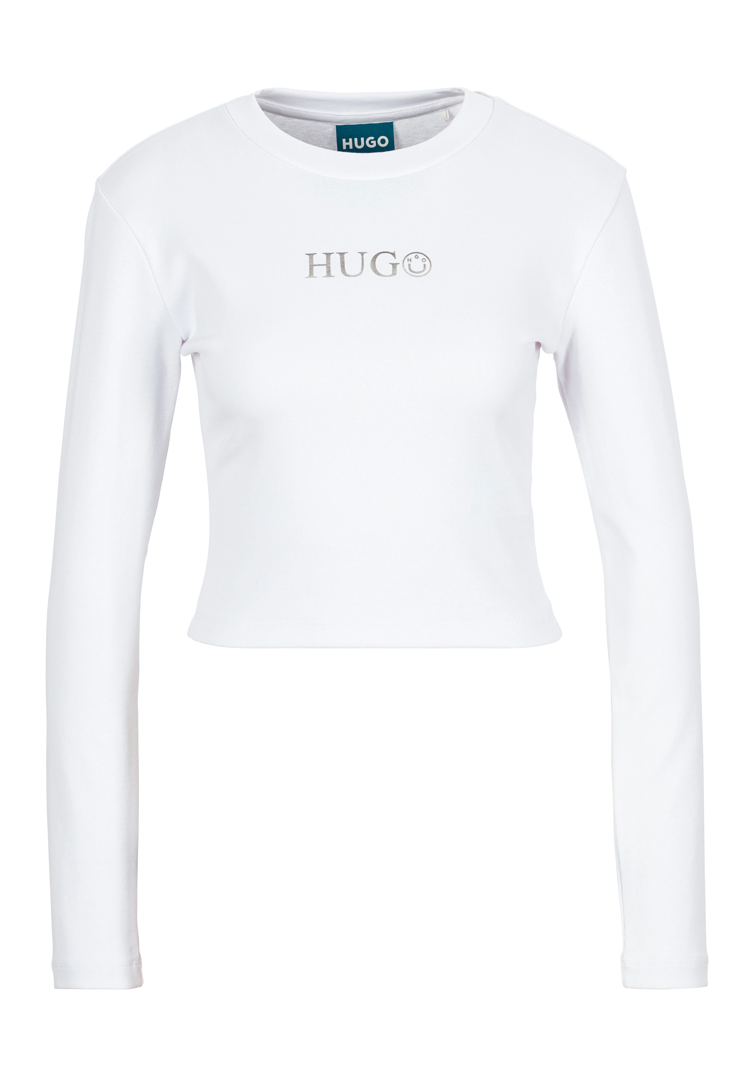 HUGO Blue Langarmshirt Della mit Rundhalsausschnitt günstig online kaufen
