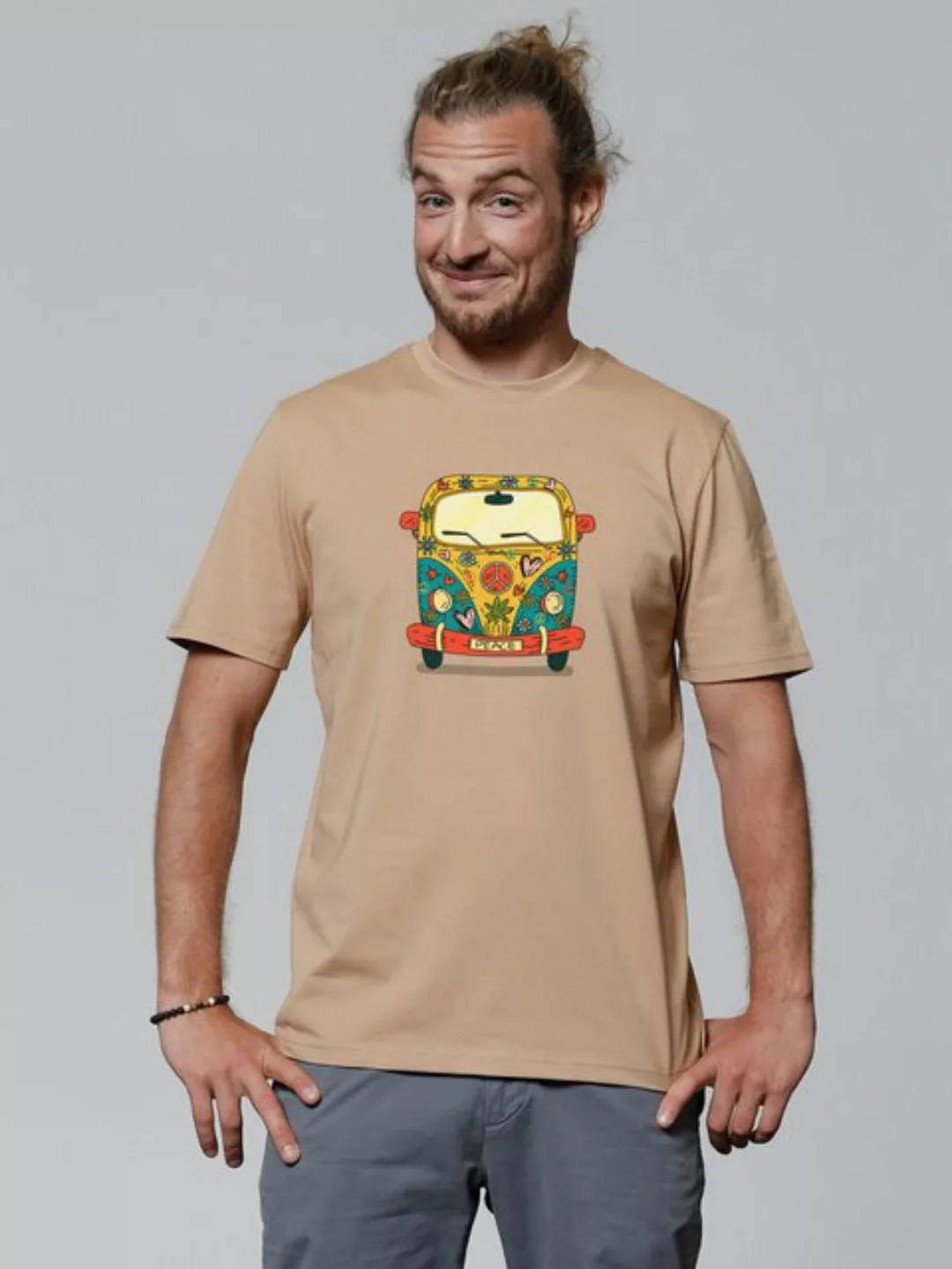 wat? Apparel Print-Shirt Hippies Bus (1-tlg) günstig online kaufen