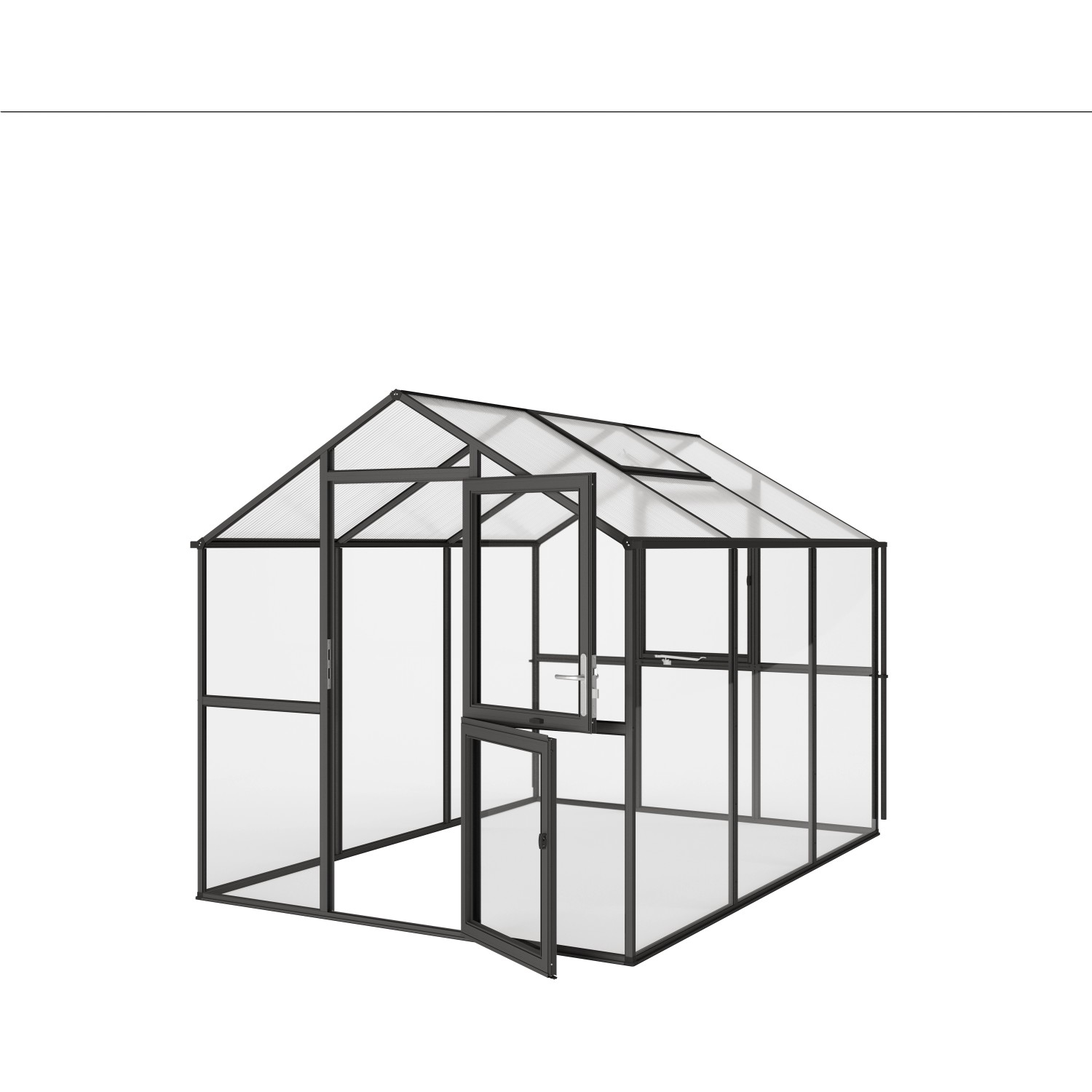 KGT Gewächshaus Aptasia III Anthrazit-Grau 7,53 m² günstig online kaufen