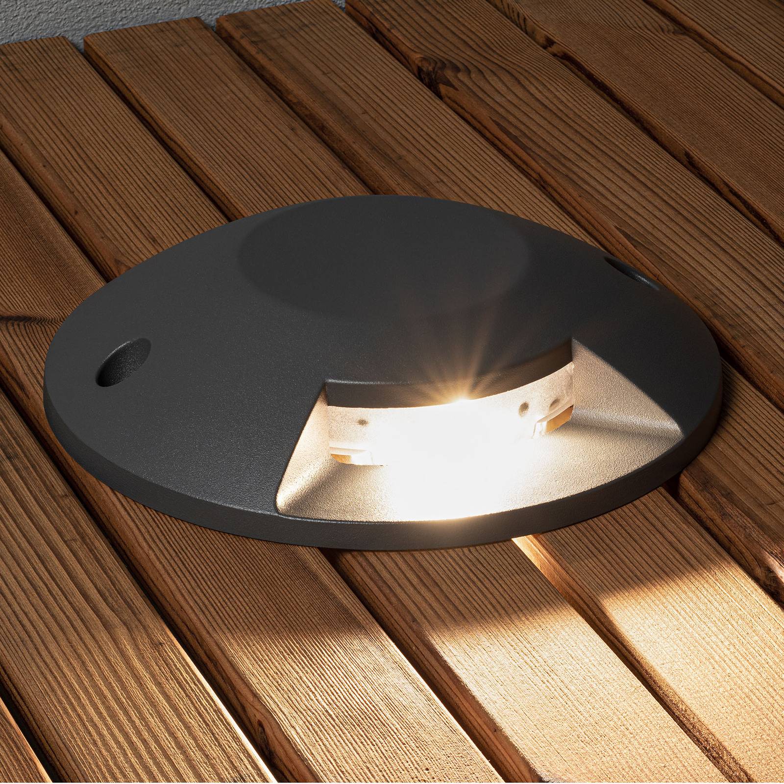 LED Terrassen- und Bodenaufbaustrahler in Anthrazit 5W 450lm IP65 günstig online kaufen