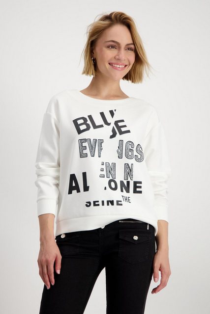 Monari Sweatshirt, mit kontrastfarbenen Schriftzug günstig online kaufen