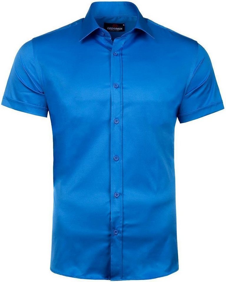 Cipo & Baxx Businesshemd Businesshemd CH167 Saxe Blue - Regular Fit - Kurza günstig online kaufen