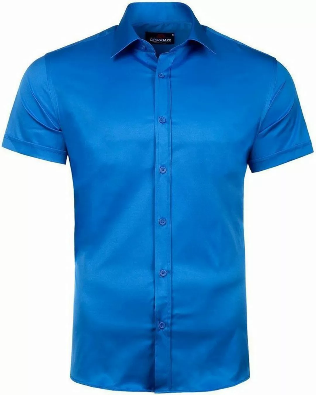 Cipo & Baxx Businesshemd Businesshemd CH167 Saxe Blue - Regular Fit - Kurza günstig online kaufen