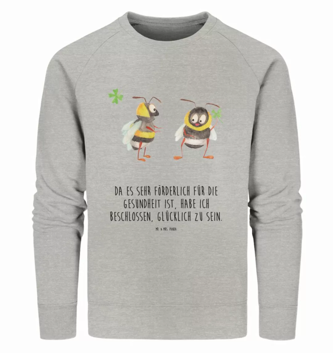 Mr. & Mrs. Panda Longpullover Größe L Hummeln Kleeblatt - Heather Grey - Ge günstig online kaufen