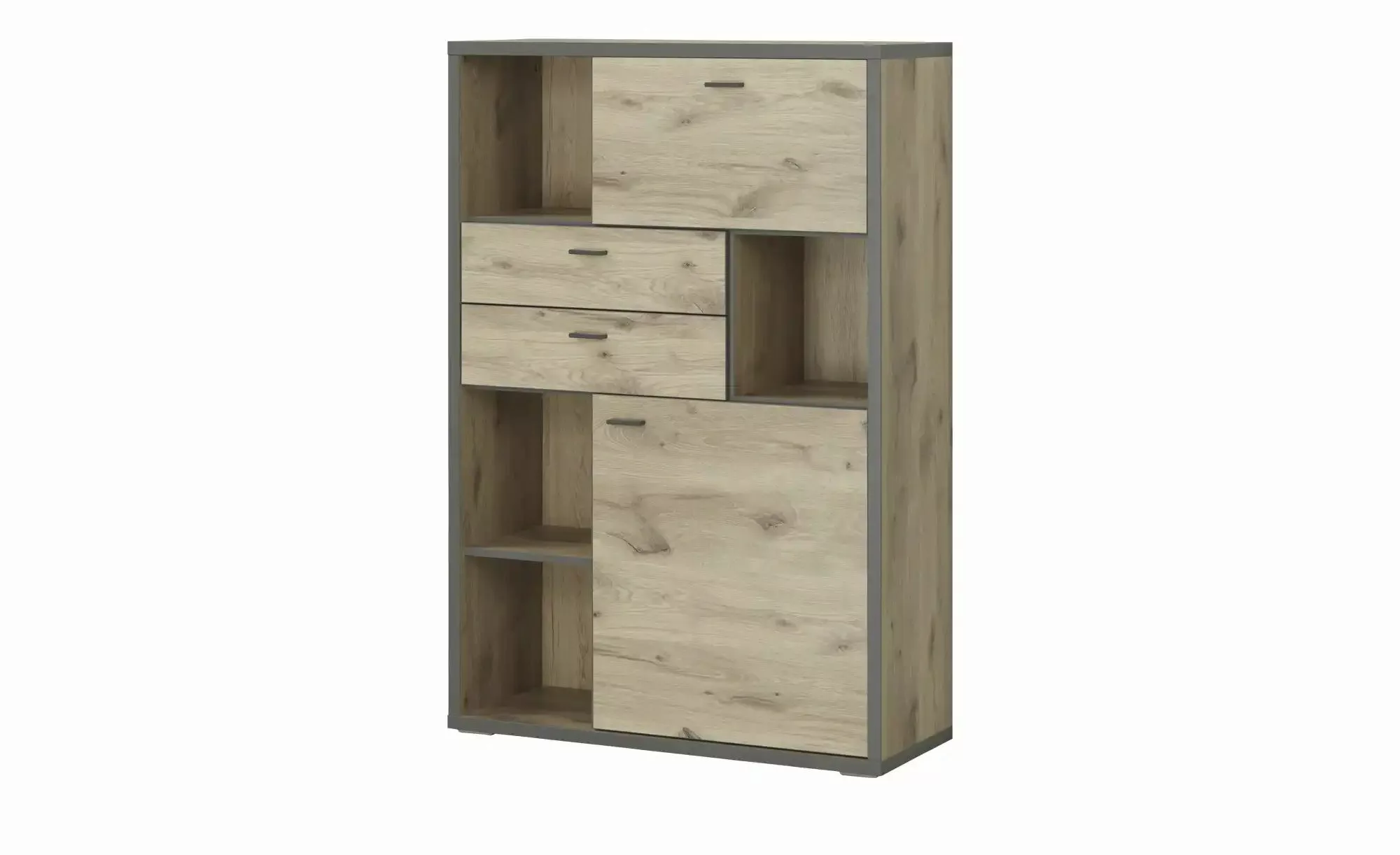 uno Highboard  Orlando ¦ holzfarben ¦ Maße (cm): B: 96 H: 141 T: 38.0 Kommo günstig online kaufen