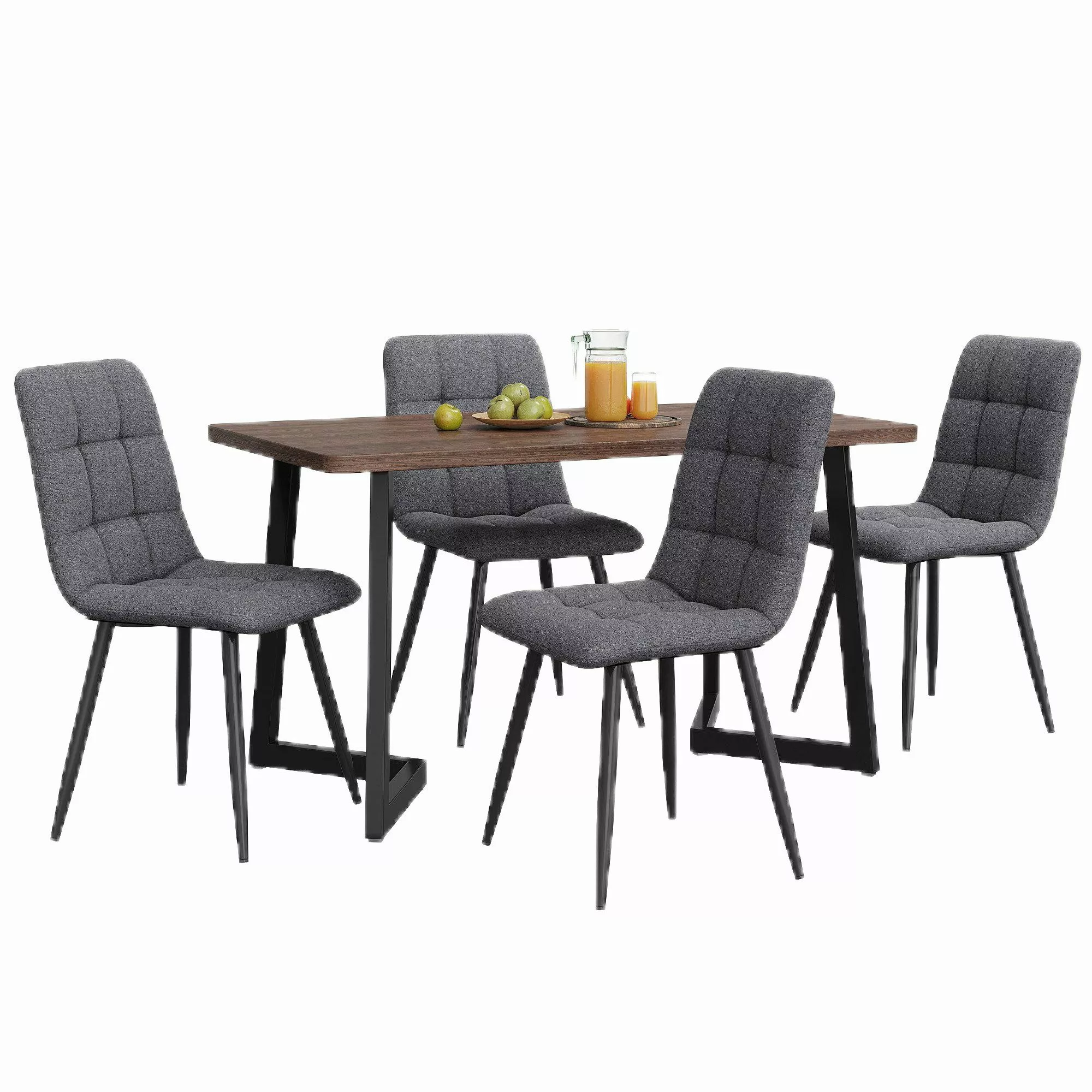TavilaEcon Essgruppe Esstisch mit 4 Stühlen günstig online kaufen