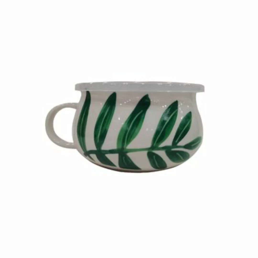 Neuetischkultur Suppentasse 0,8 Liter Keramik gemustert grün/weiß günstig online kaufen