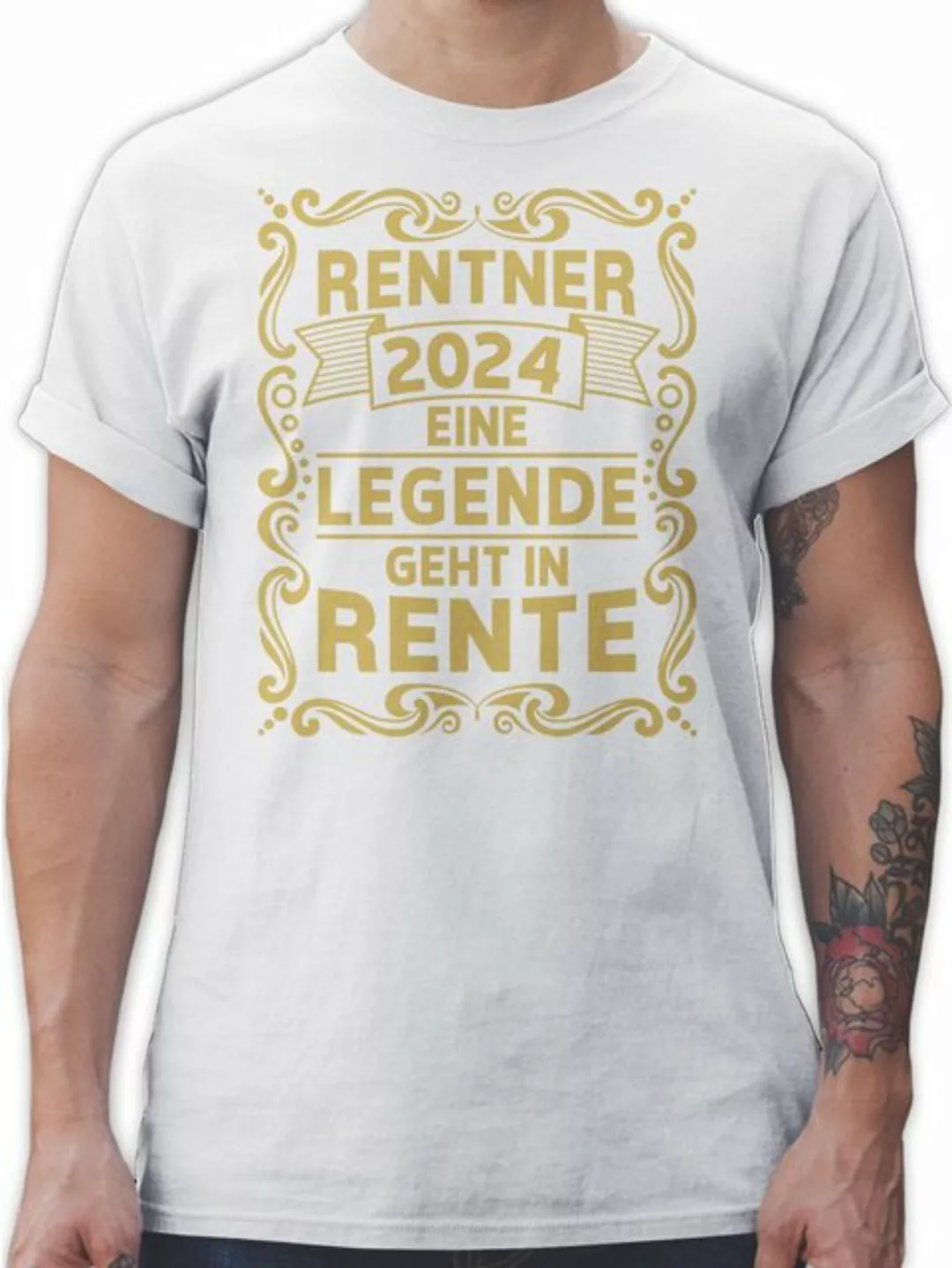 Shirtracer T-Shirt Rentner 2024 Eine Legende geht in Rente Rentner Geschenk günstig online kaufen