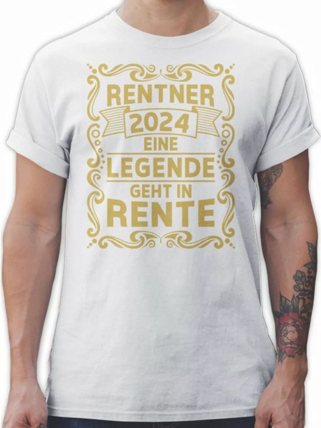 Shirtracer T-Shirt Rentner 2024 Eine Legende geht in Rente I Ruhestand Gesc günstig online kaufen