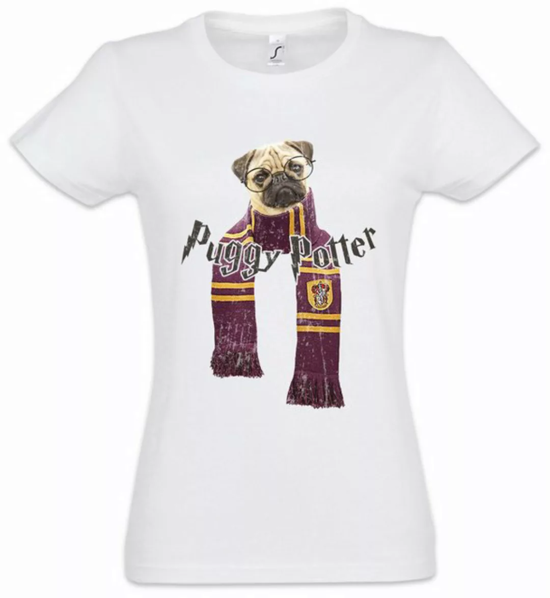 Urban Backwoods Print-Shirt Puggy Potter Damen T-Shirt Glasses Mops Möpse B günstig online kaufen