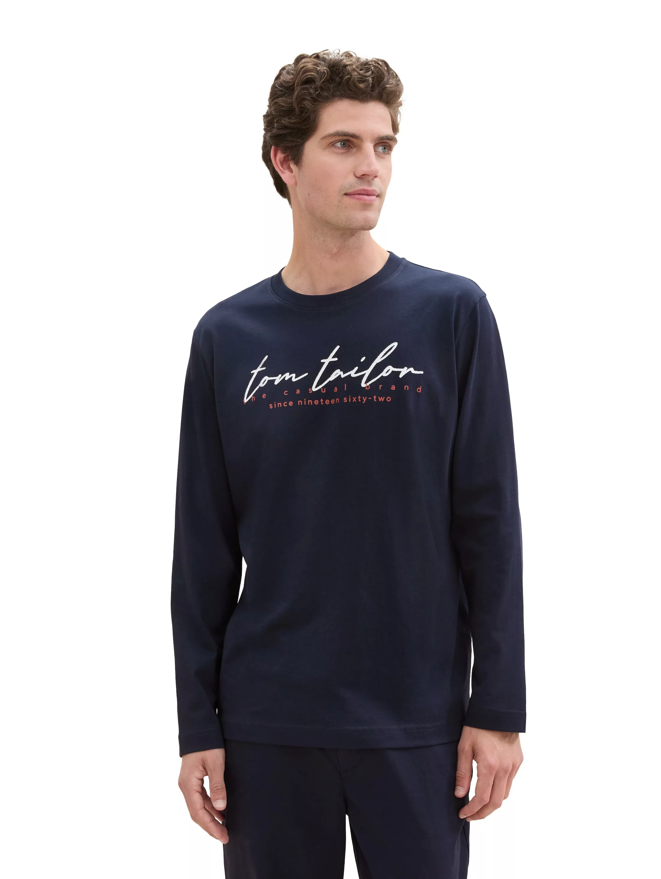 TOM TAILOR Langarmshirt, mit Logo-Print günstig online kaufen