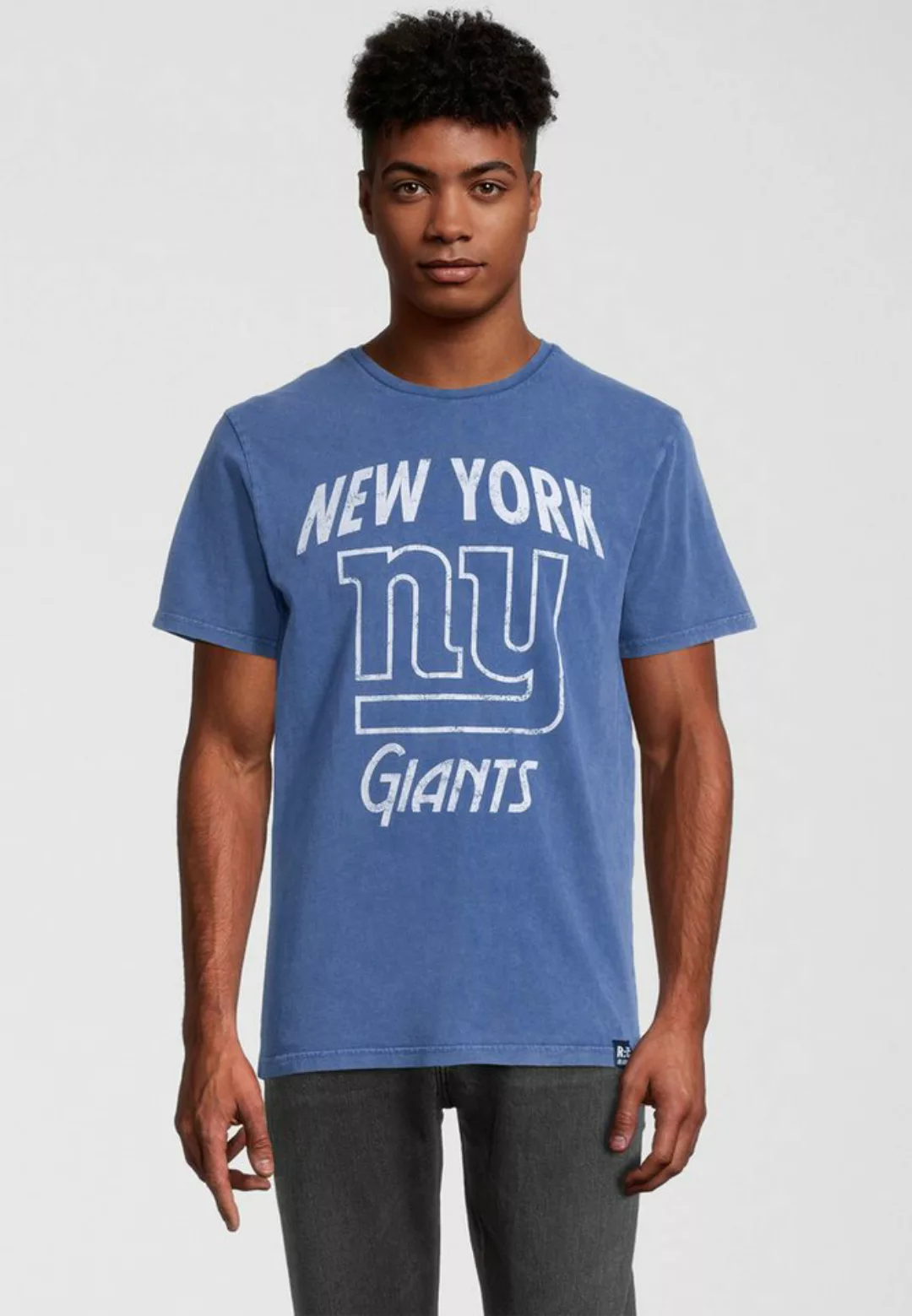 Recovered T-Shirt NFL NY Giants Logo GOTS zertifizierte Bio-Baumwolle günstig online kaufen