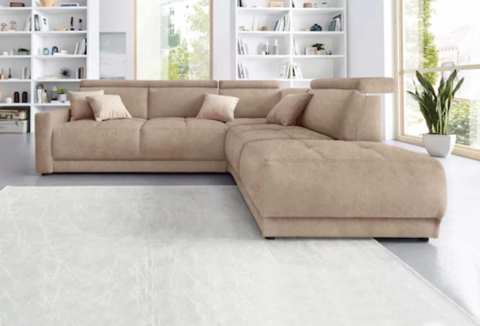 DOMO collection Ecksofa "Ava L-Form", mit Ottomane, Federkern wahlweise mit günstig online kaufen