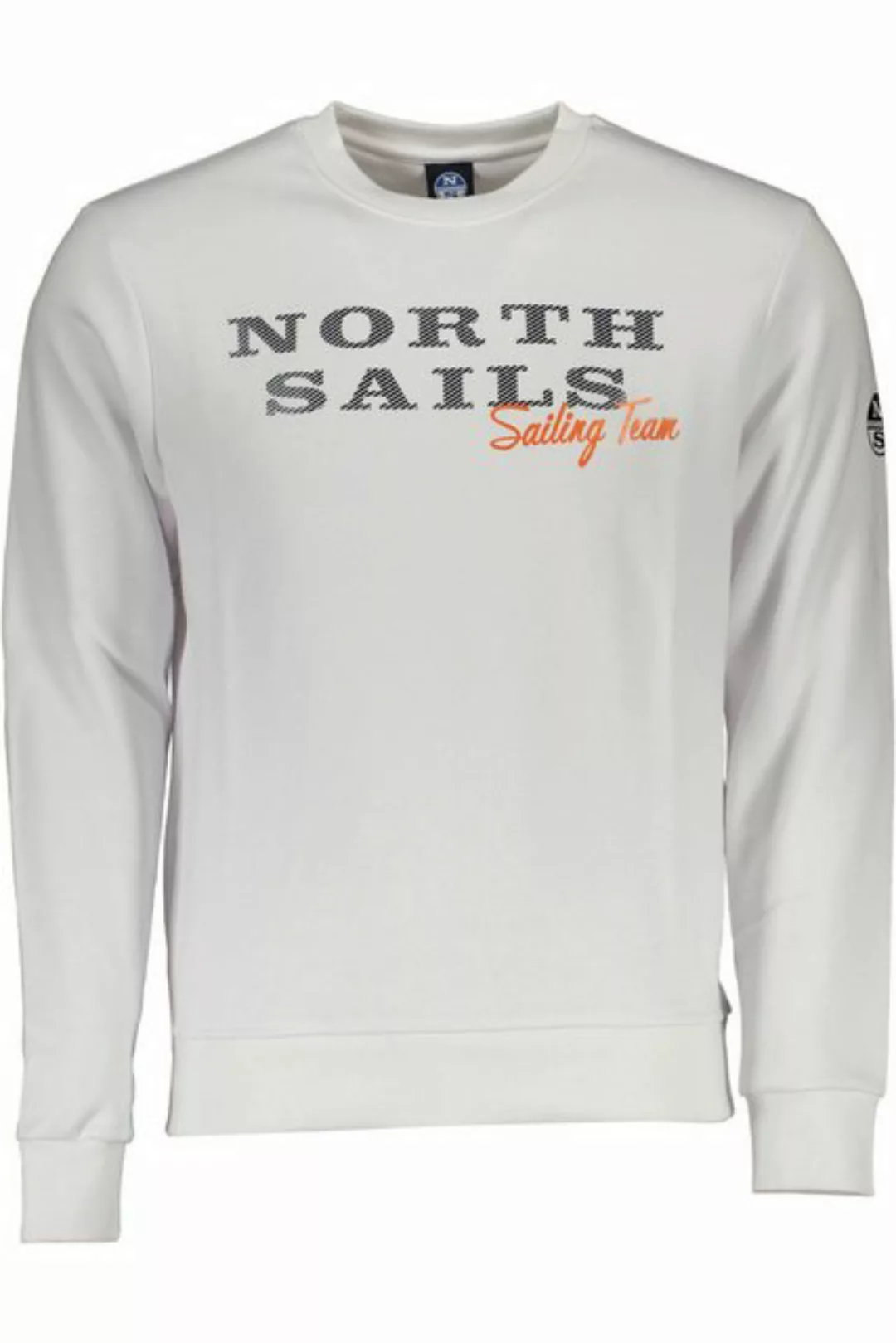 North Sails Sweatshirt Weißes Herren-Sweatshirt: Langarm, Rundhals günstig online kaufen