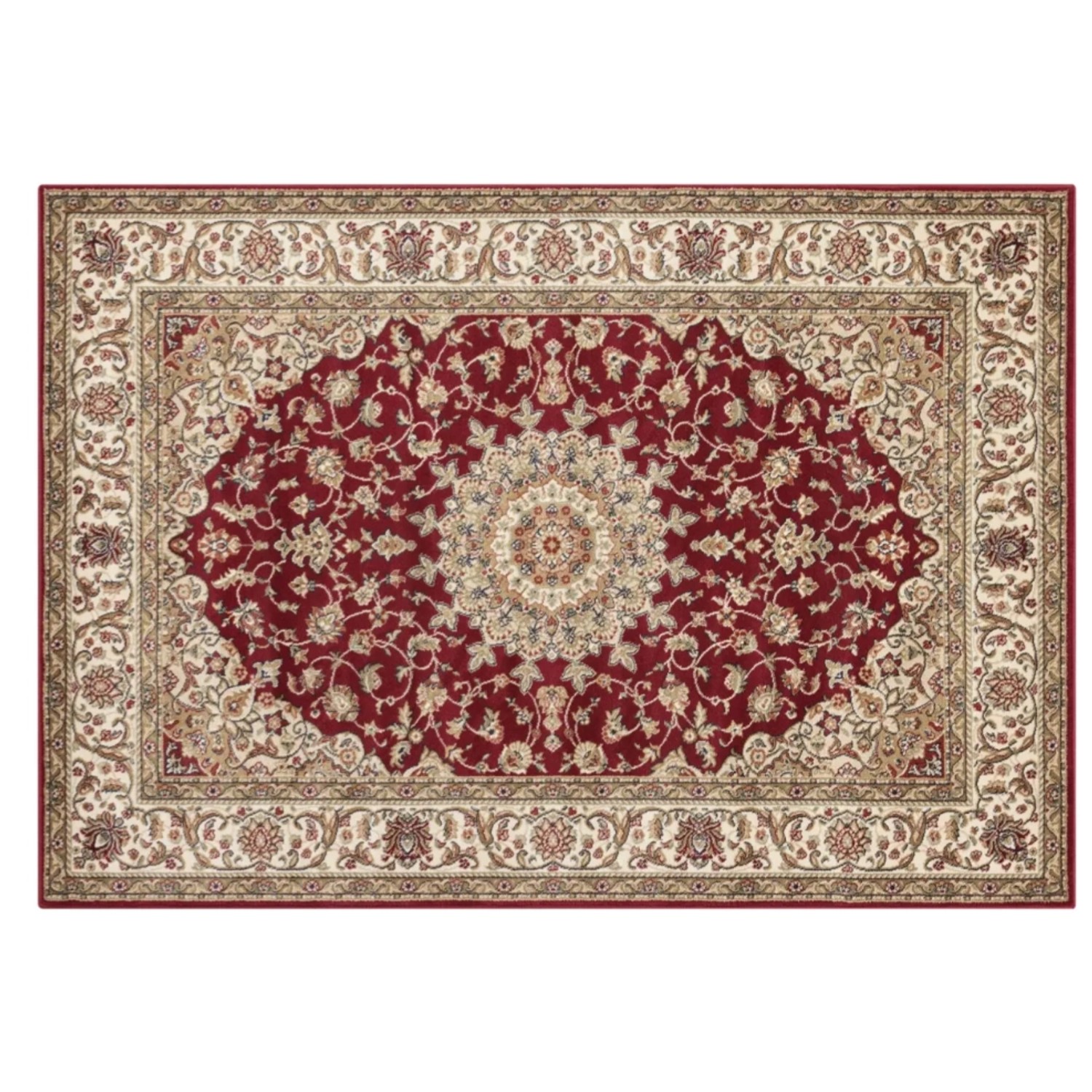 Peyer Syntex Klassischer Kurzflor Teppich Amina Medaillon 27008 Farbe Rot 2 günstig online kaufen