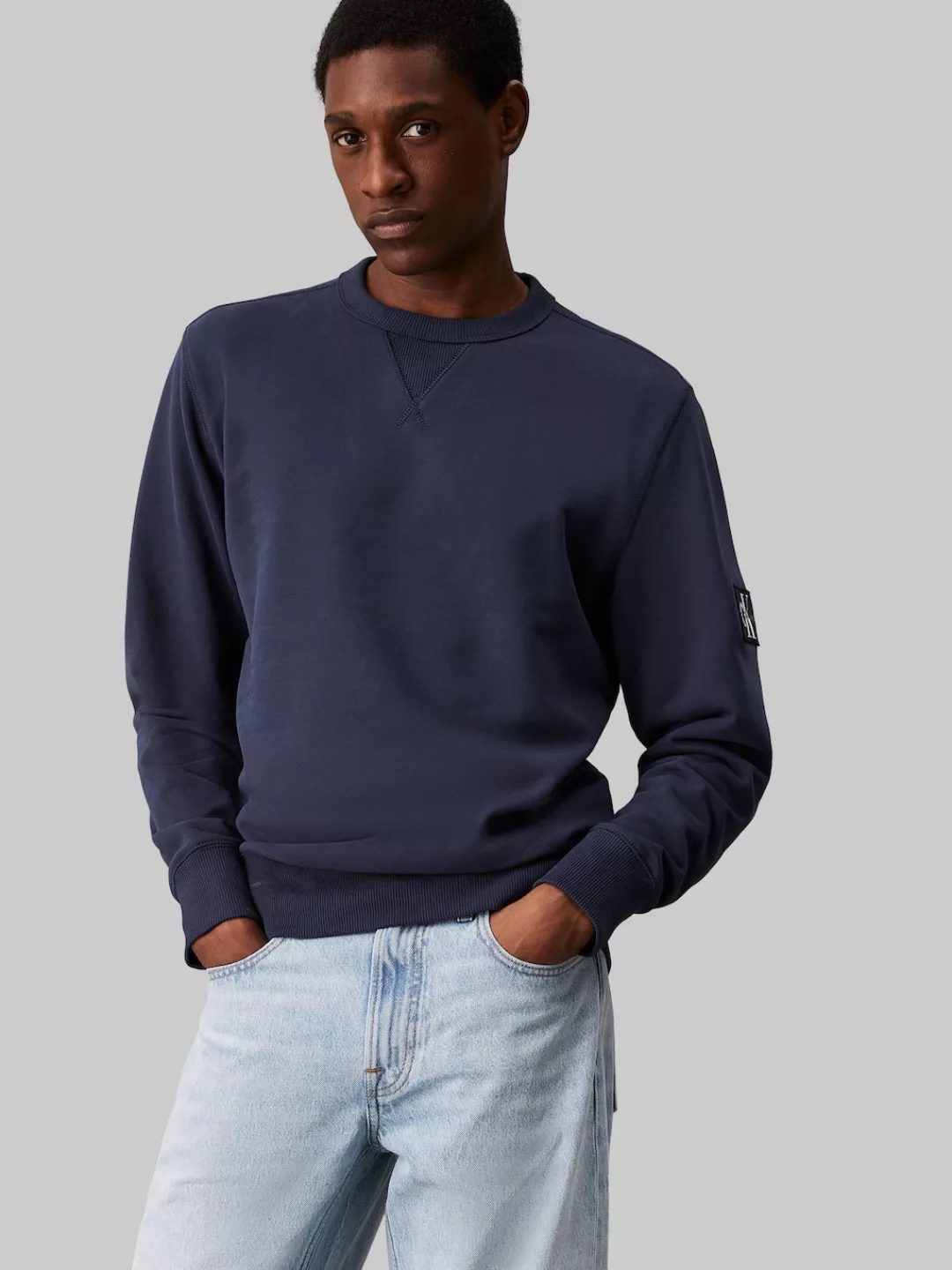 Calvin Klein Jeans Sweatshirt BADGE CREW NECK mit Logopatch günstig online kaufen