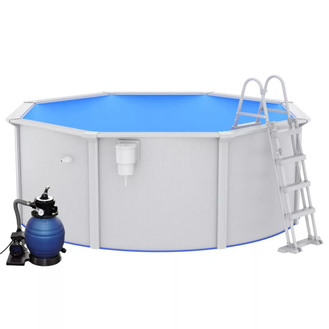 Vidaxl Pool Mit Sandfilterpumpe Und Leiter 360x120 Cm günstig online kaufen