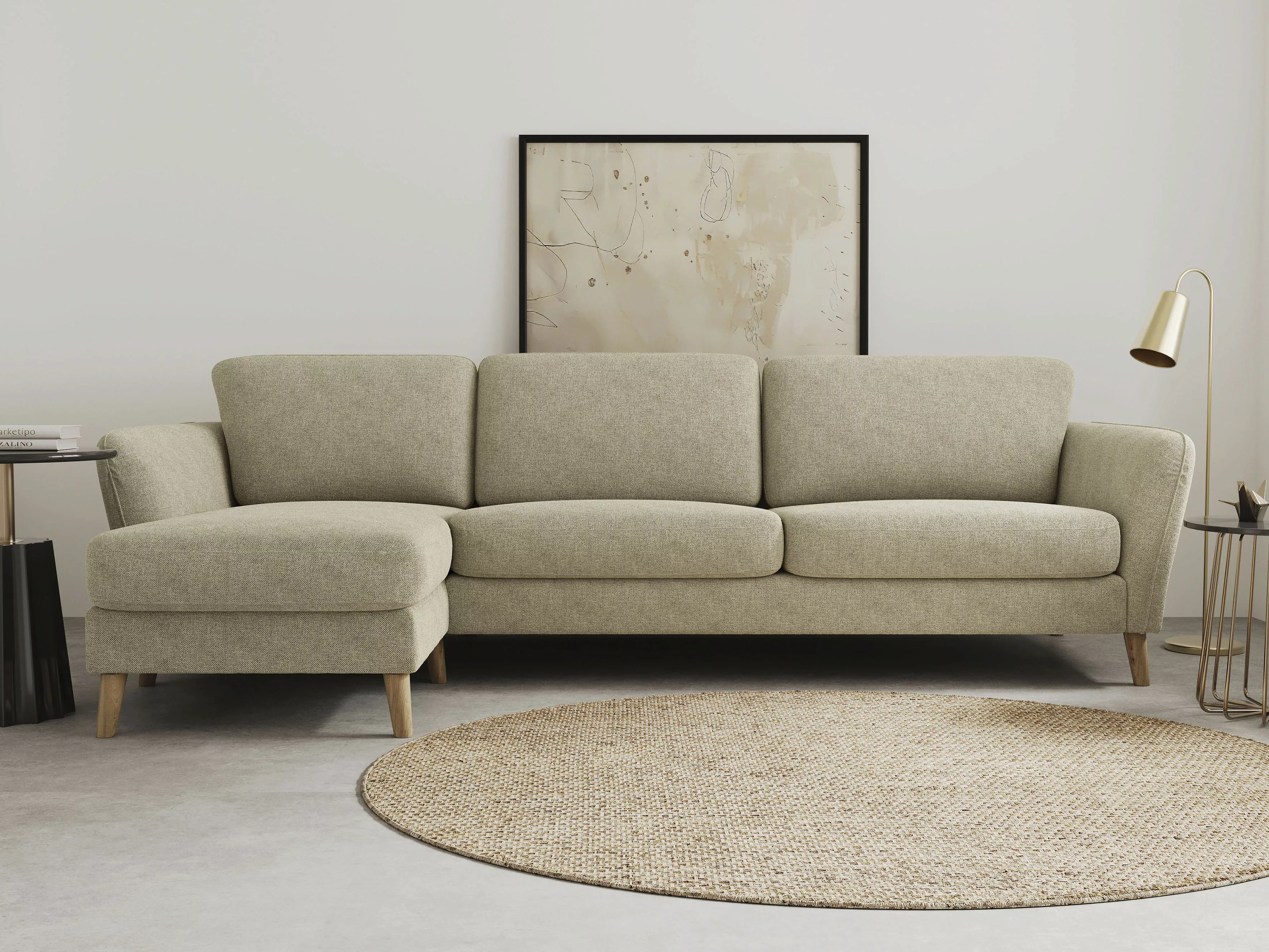 Home affaire Ecksofa MARSEILLE (279/152cm),L-Form, Rec. rechts/links, Massi günstig online kaufen