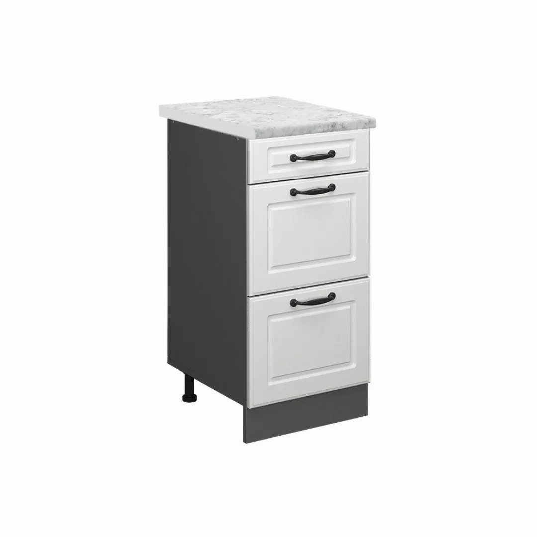 Vicco Unterschrank R-Line, Weiß Landhaus/Anthrazit, 40 günstig online kaufen