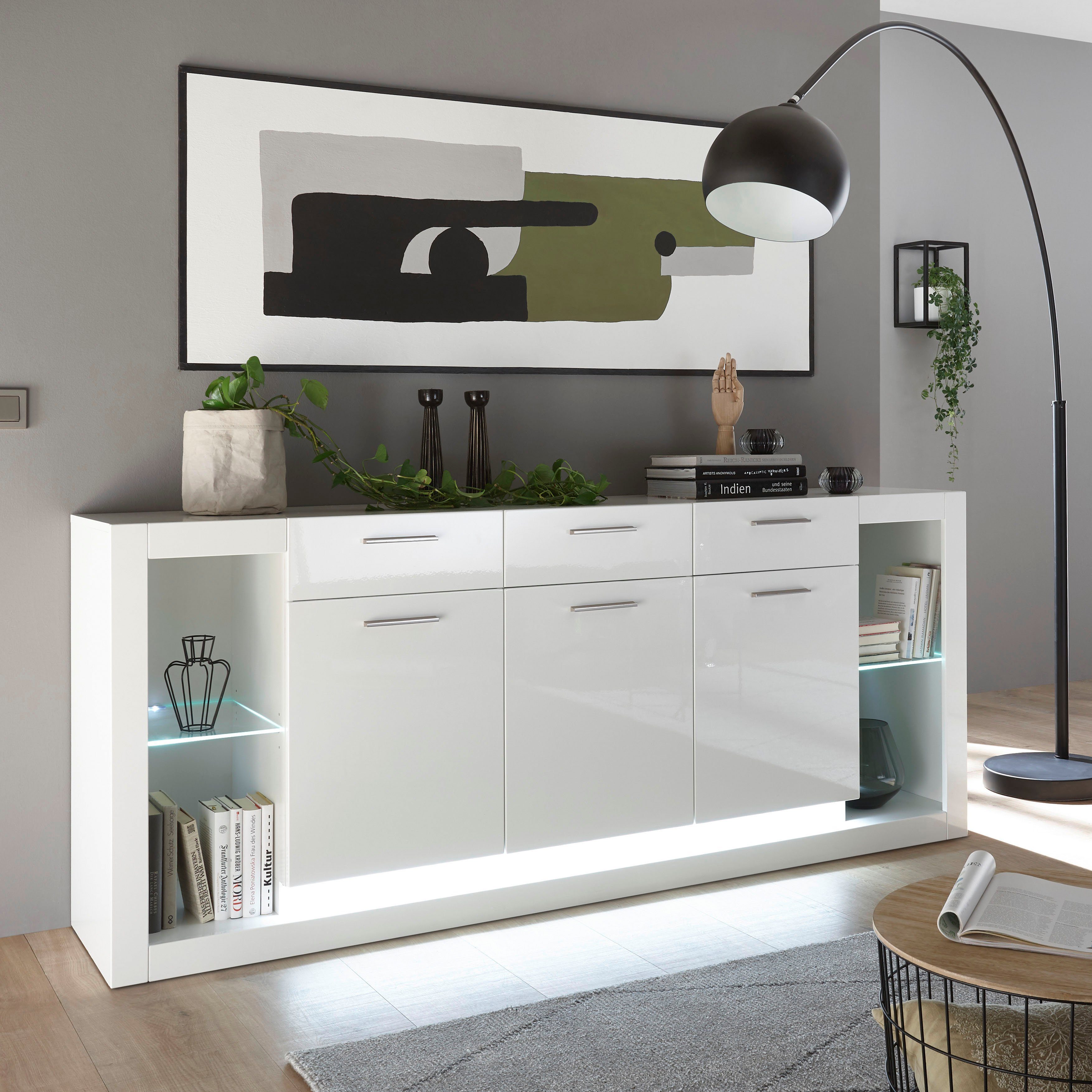 Places of Style Sideboard "MERAN", Breite ca. 198 cm günstig online kaufen