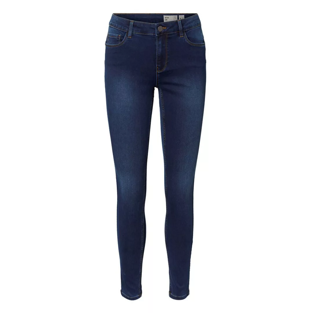 VERO MODA Vmseven Mid Rise Slim Fit Jeans Damen Blau günstig online kaufen