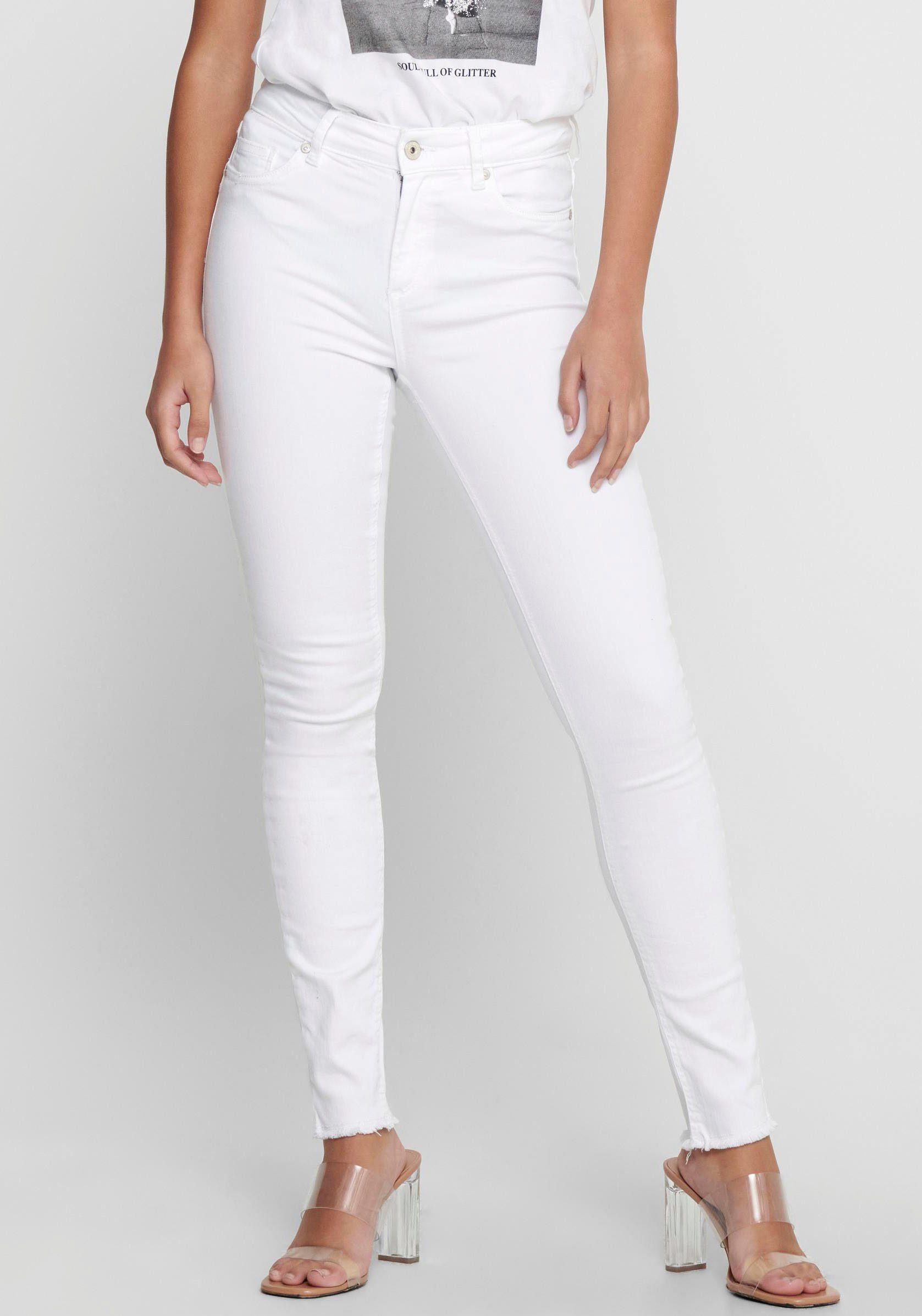 ONLY Ankle-Jeans "ONLBLUSH – Ausgefranster Saum für lässigen Jeans-Look", s günstig online kaufen