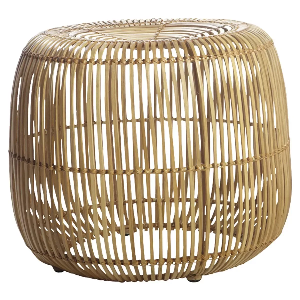 Hocker Modern mehrfarbig aus luftigem Rattan und Eisen günstig online kaufen