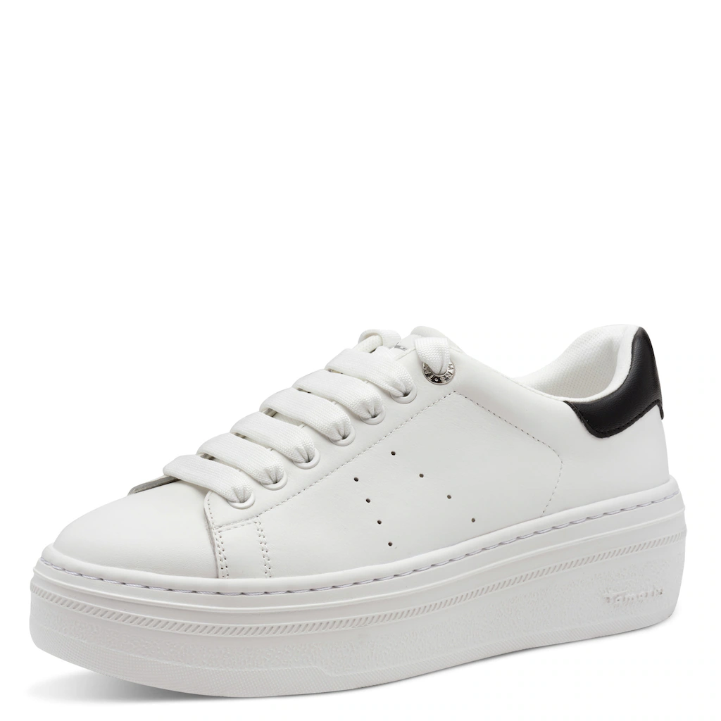 Tamaris Plateausneaker, Schnürschuh, Halbschuh mit auffälligen Schmuckstein günstig online kaufen