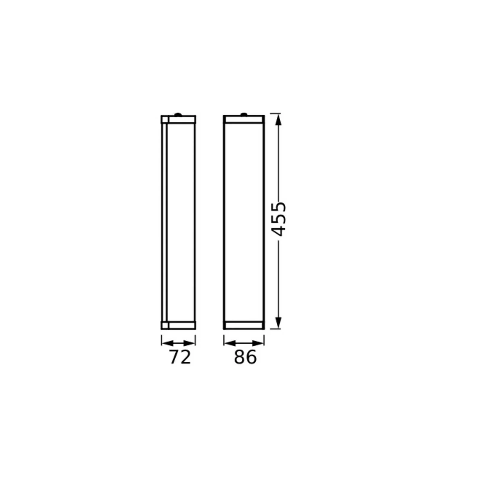 OSRAM Wandlampe BATHROOM schwarz 32 cm lang Metall/Glas IP44 günstig online kaufen