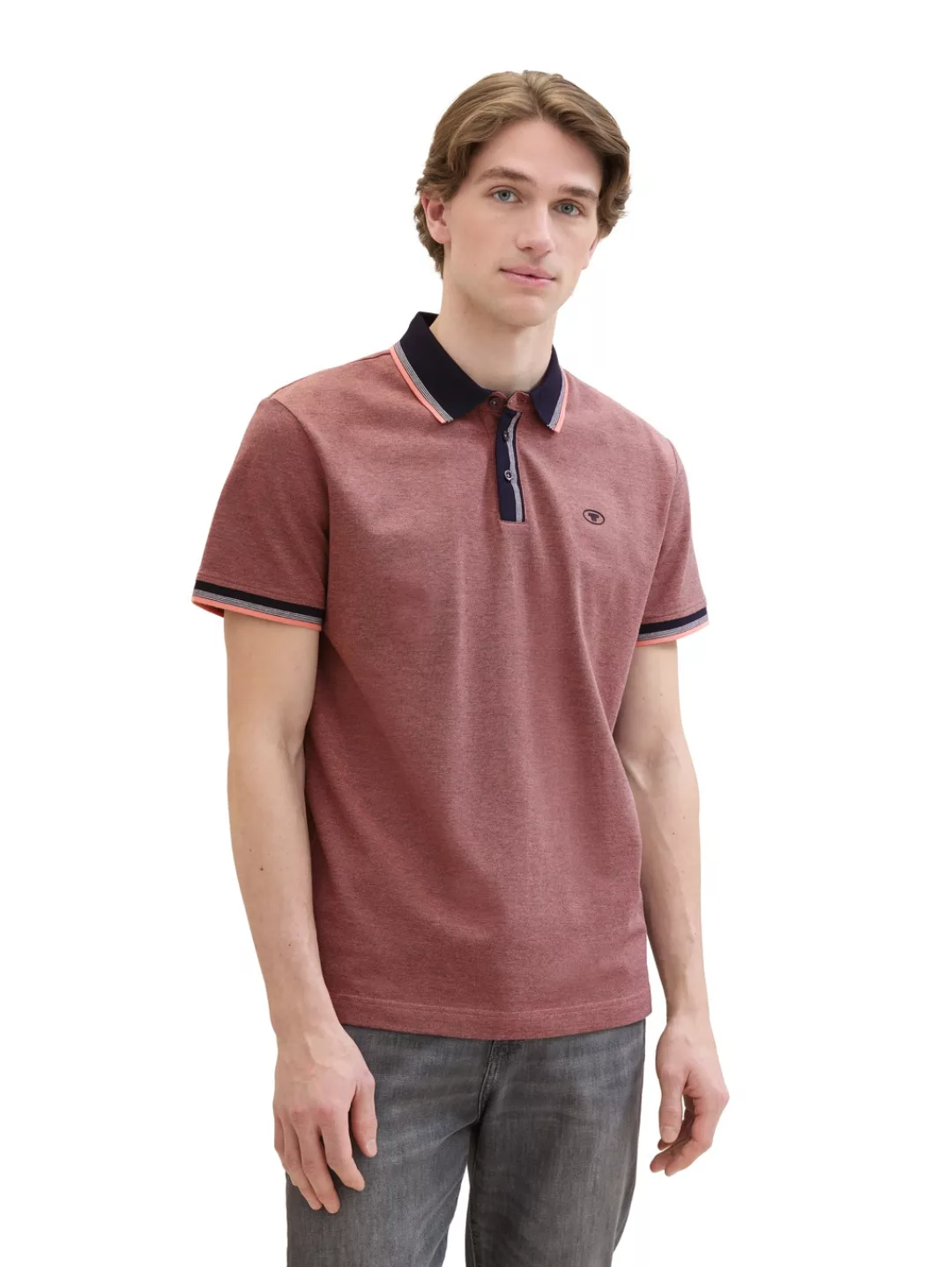 TOM TAILOR Poloshirt, mit Logo-Prägung an der Brust günstig online kaufen