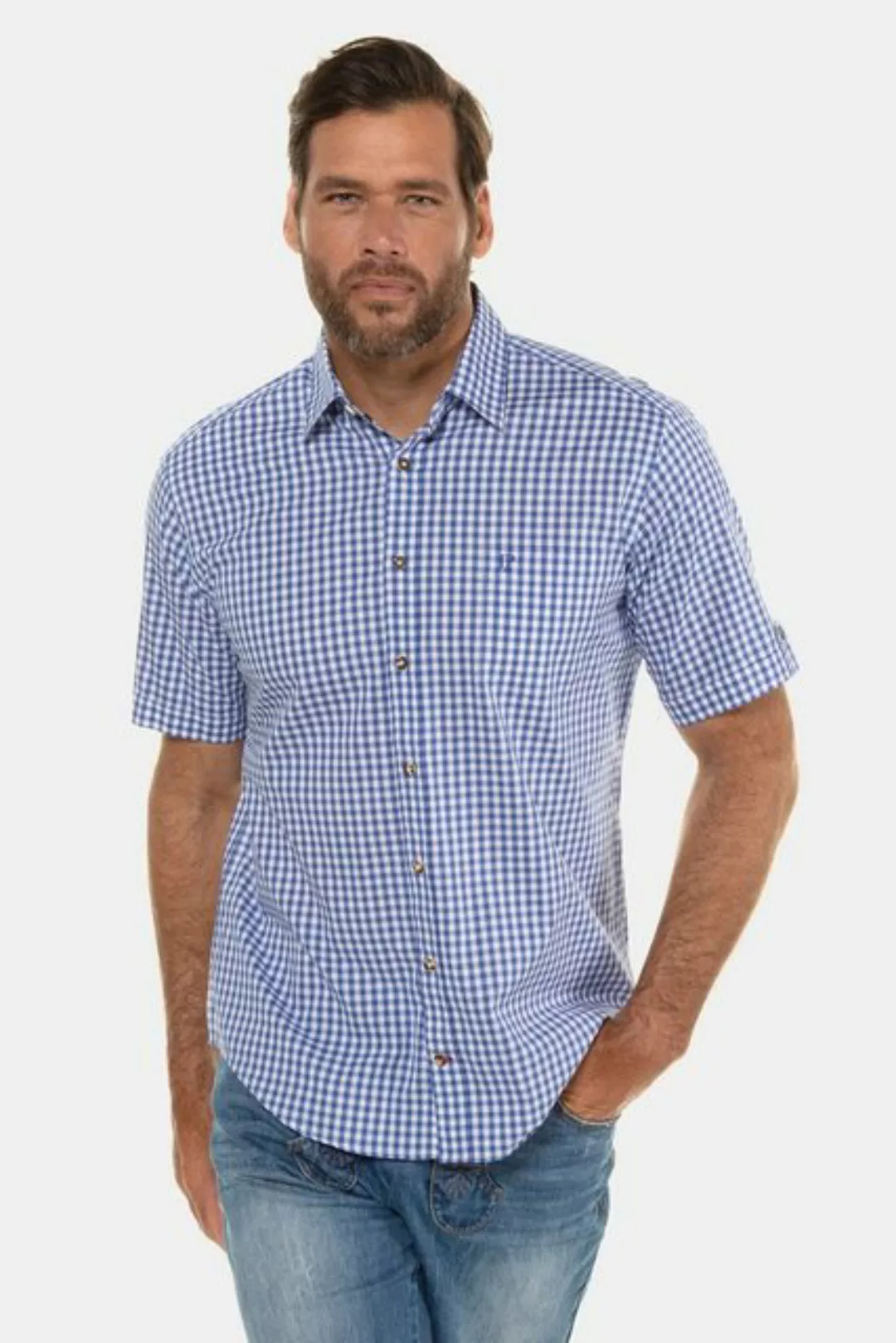 JP1880 Kurzarmhemd Hemd Tracht Halbarm Kent Kragen Modern Fit günstig online kaufen