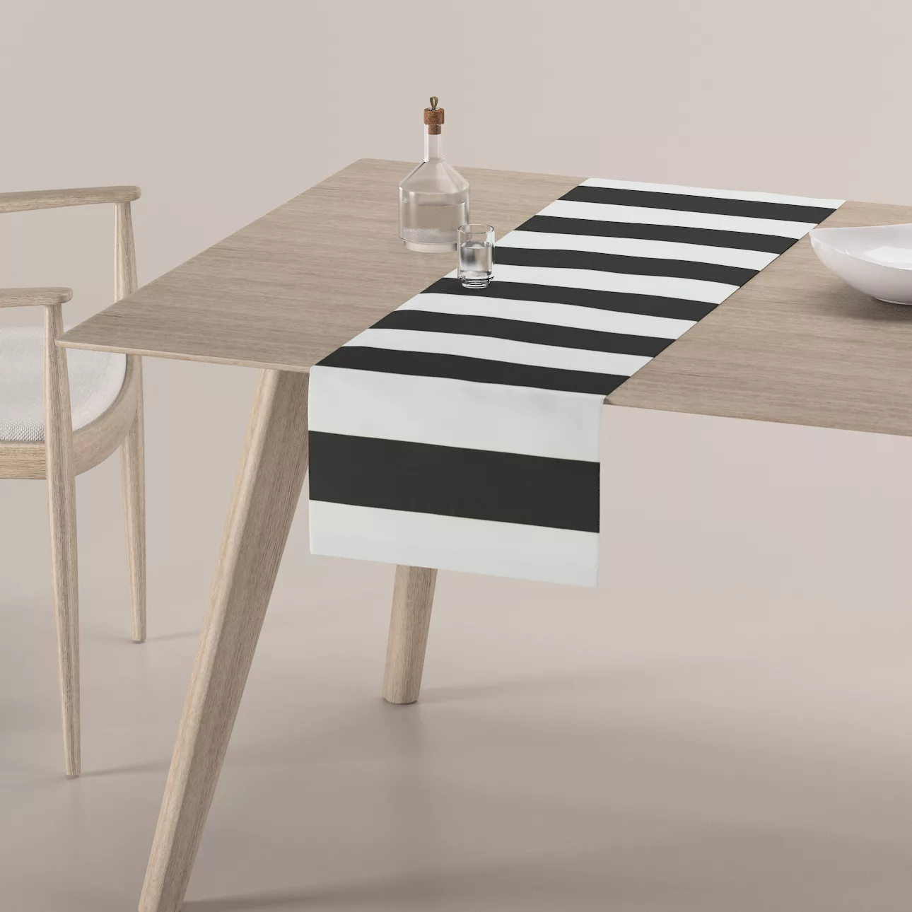Tischläufer, schwarz-weiß, 40 x 130 cm, Vintage 70's (137-53) günstig online kaufen