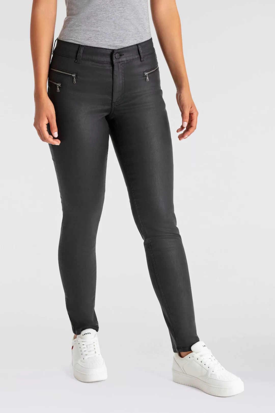 ANGELS Stoffhose ANGELS JEANS / Da.Casual-Hose / Malu Zip günstig online kaufen