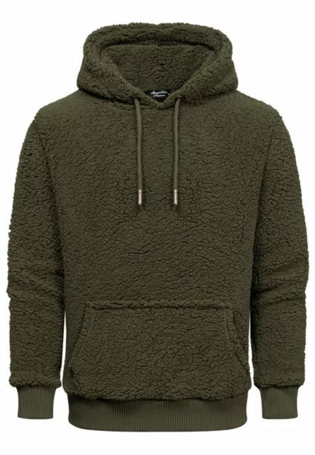 Amaci&Sons Kapuzenpullover CARNEY Kapuzenpullover Teddyfell Herren Teddy Sw günstig online kaufen