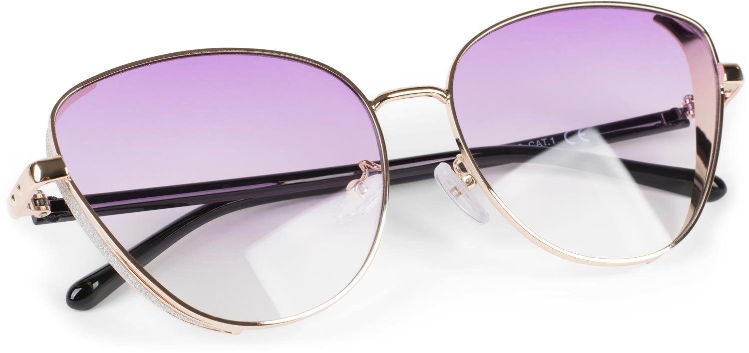 styleBREAKER Sonnenbrille Cateye Sonnenbrille mit Glitzer günstig online kaufen