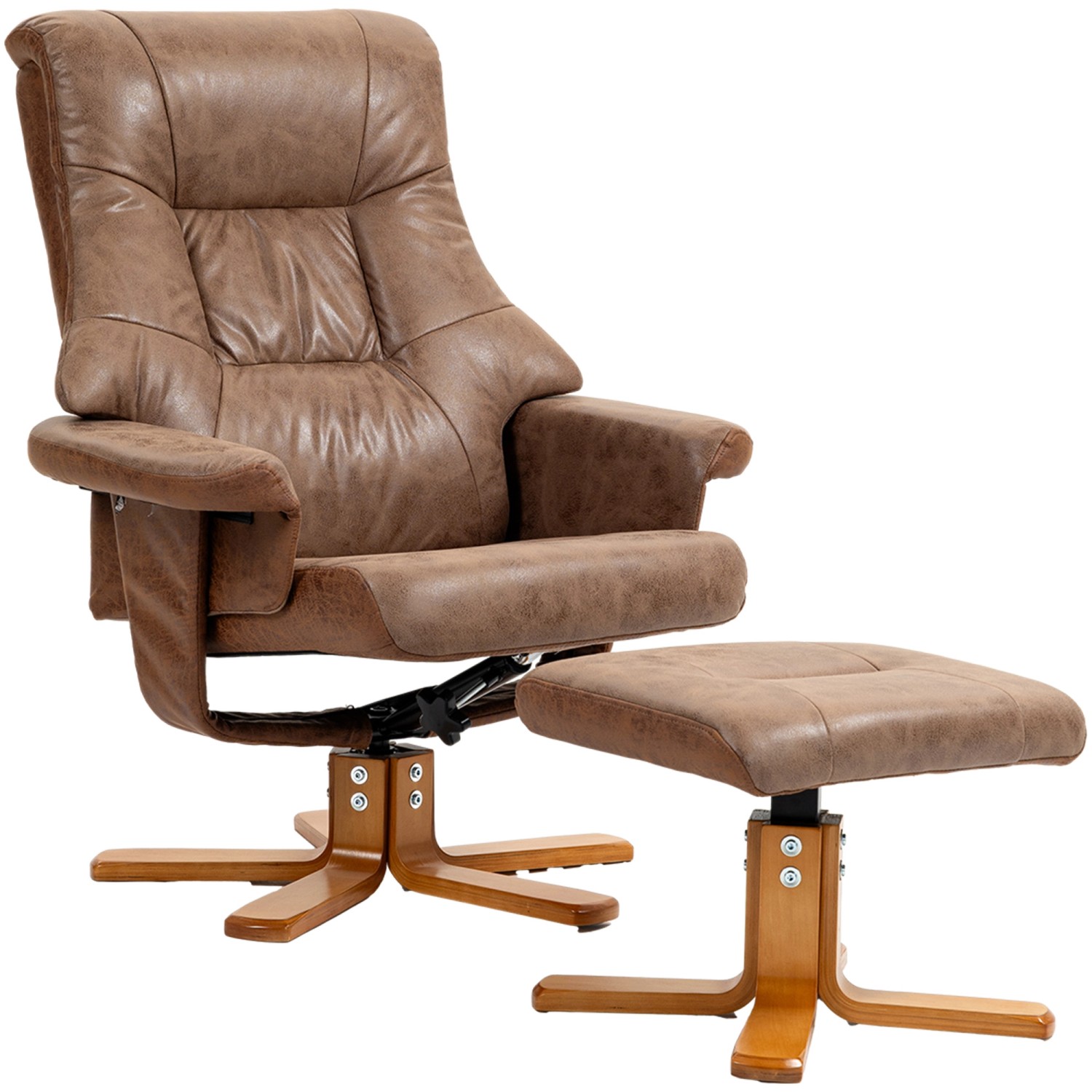 HOMCOM Polsterstuhl Relaxsessel mit Hocker (Polstersessel, günstig online kaufen