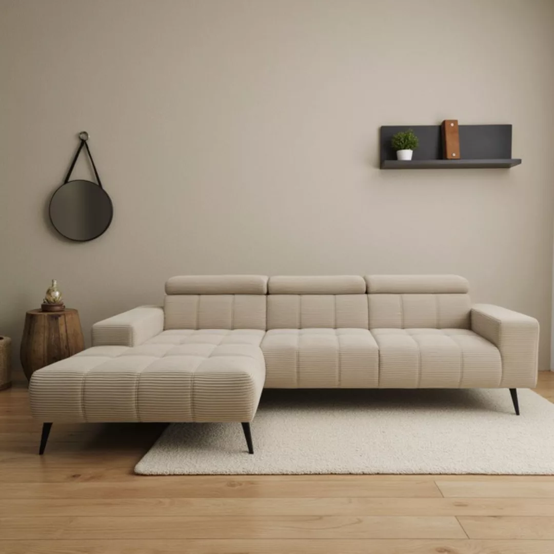 DOMO collection Ecksofa "Trento L-Form, mit Kufenfuß oder Einzelfuß", wahlw günstig online kaufen