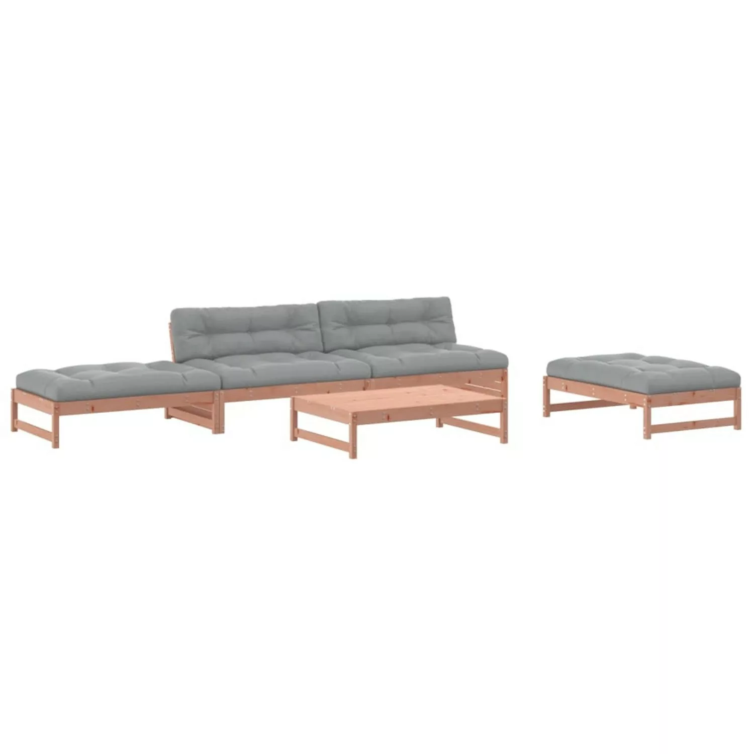 vidaXL 5-tlg Garten-Lounge-Set mit Kissen Massivholz Douglasie Modell 7 günstig online kaufen