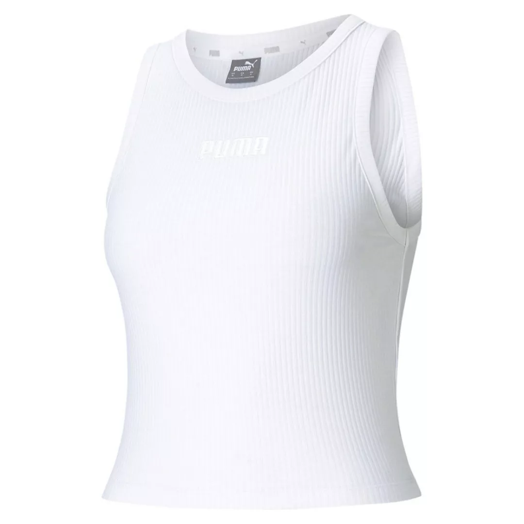 Puma Modern Basics Ribbed Ärmelloses T-shirt M Puma White günstig online kaufen