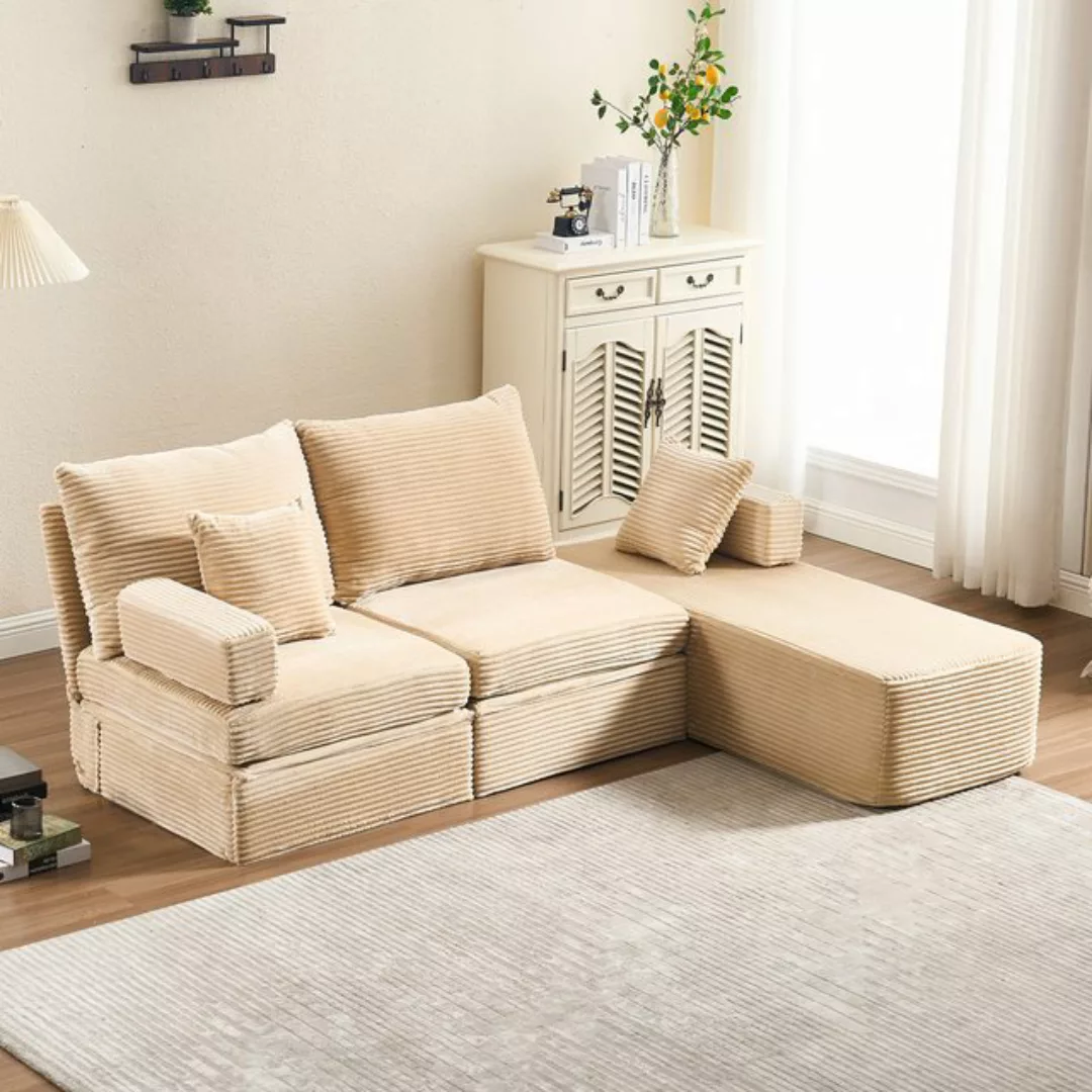 HOMYEDAMIC Big-Sofa XXXL Hort Ecksofa Doppelsofa with footstool deformierba günstig online kaufen