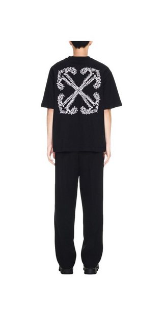 OFF-WHITE Print-Shirt Off-White T-Shirt mit Tattoo Arrow-Stickerei Schwarz günstig online kaufen