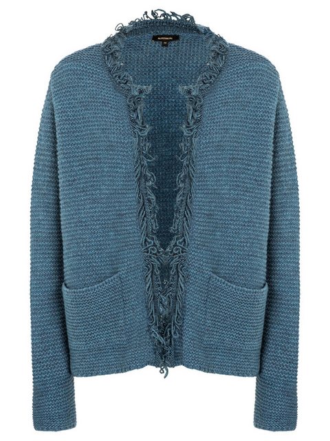 Strickjacke mit Fransen, greyblue, Herbst-Kollektion günstig online kaufen