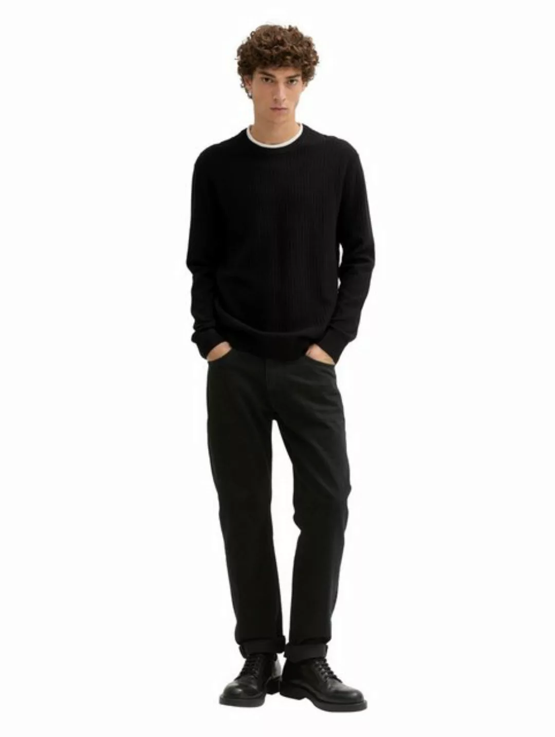 TOM TAILOR Denim Strickpullover in 2-in-1-Look günstig online kaufen