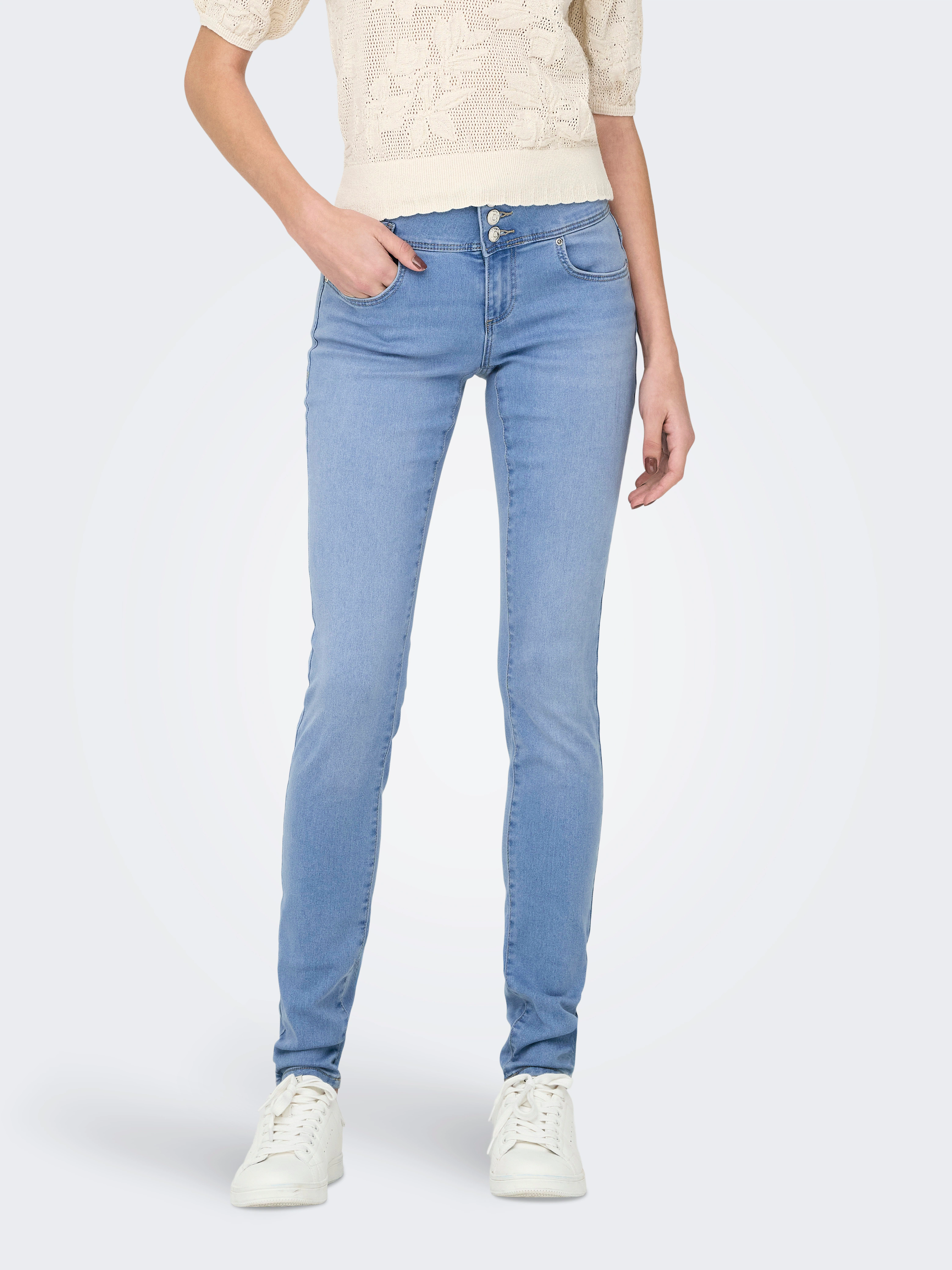 ONLY Skinny-fit-Jeans "ONLROYAL REG VIS BUT SK DNM PIM" günstig online kaufen