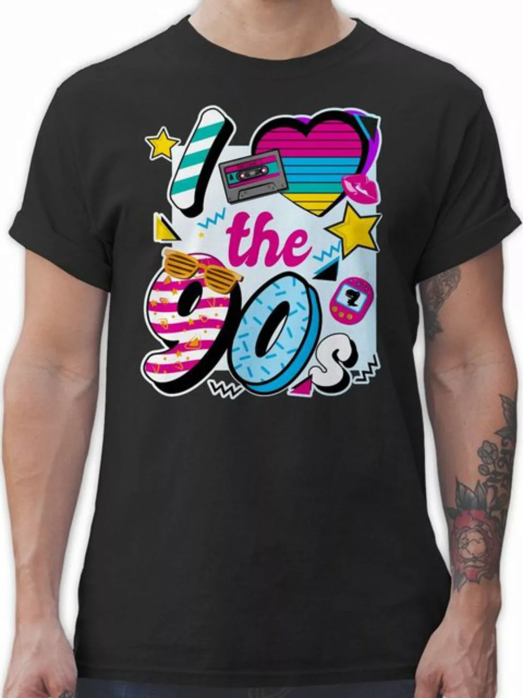 Shirtracer T-Shirt I love the 90s Sprüche Statement günstig online kaufen