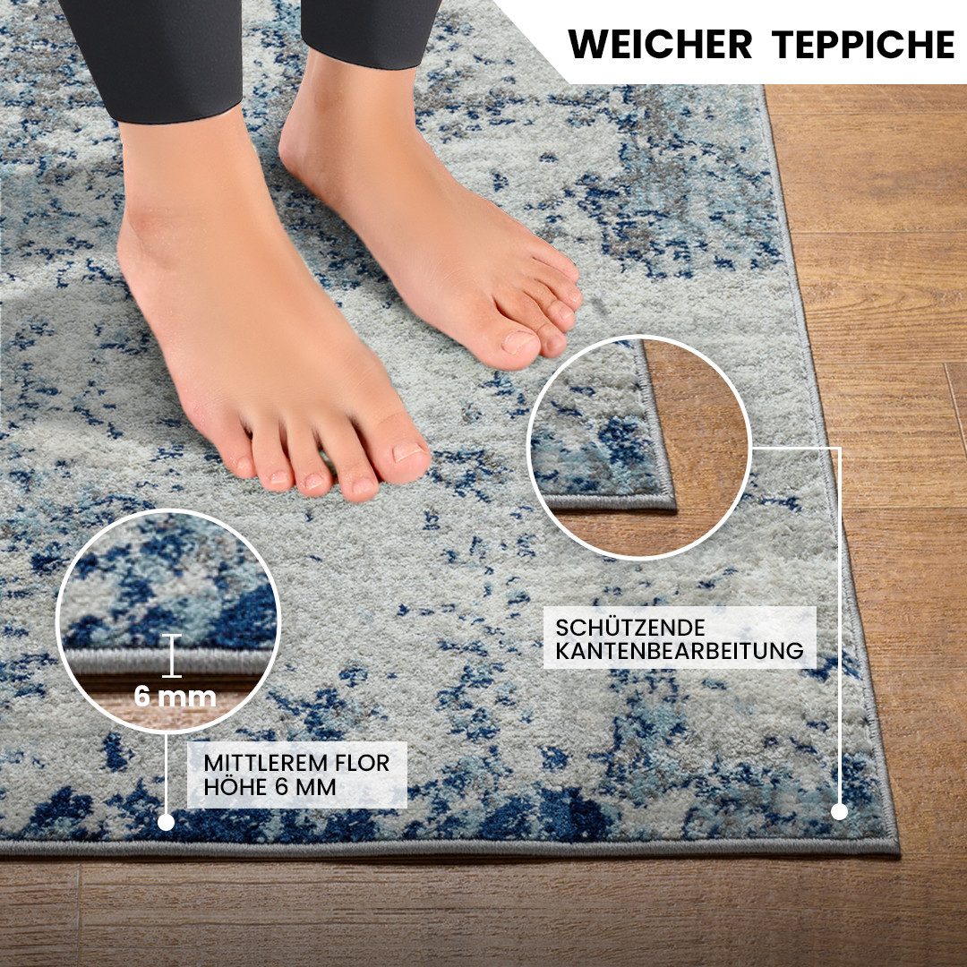 Livabliss Teppich »DUNKIRK«, rechteckig, 11 mm Höhe, Moderner Designerteppi günstig online kaufen